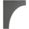 Ekena Millwork 1 3/4"W x 8"D x 10"H Clarksville Wood Vintage Decor Bracket, Black BKTWD02X08X10CVBL - alternate 3